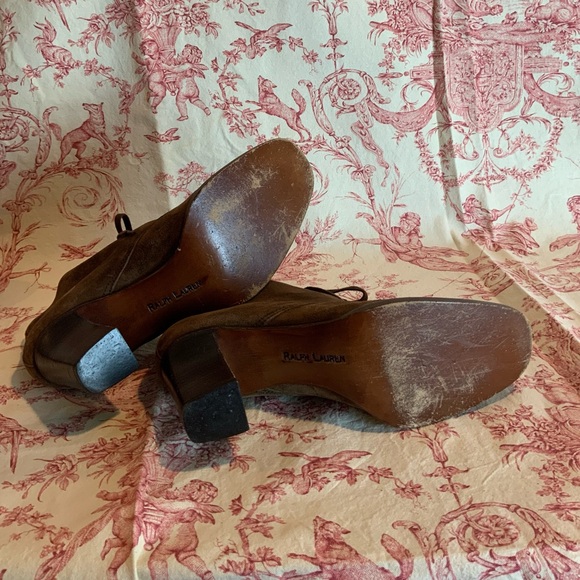 Ralph Lauren Collection purple label brown suede booties size 9 1/2 - Picture 7 of 13